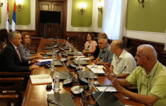 25 July 2019 MP Miodrag Linta and the delegation of the Association of homeless veterans and tenants of hotel “Bristol”